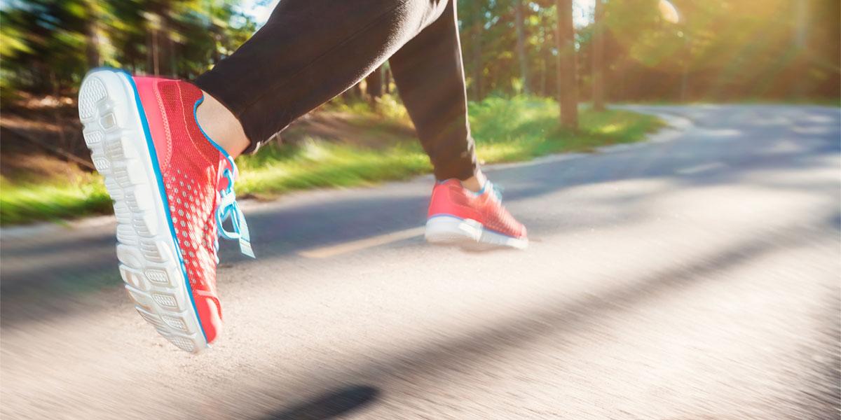 Woman jogging.